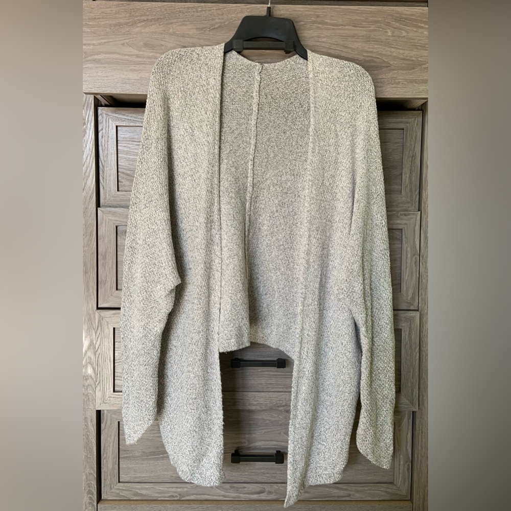 Brandy Melville Cardigan | Heather Grey | Open Knit Cardigan Sweater
